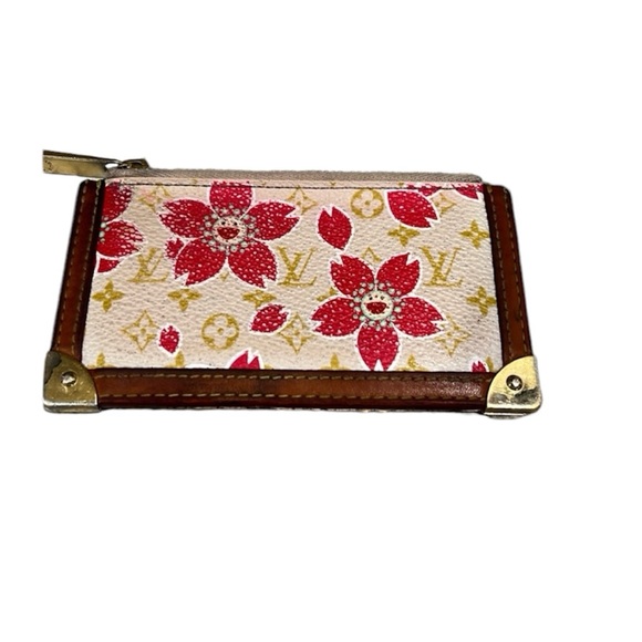 Louis Vuitton Vintage Takashi Murakami Cherry Blossom Key Chain/Coin Pouch - Picture 1 of 2